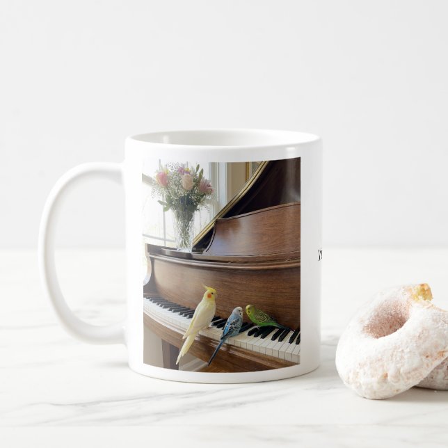 Present till lärare som älskar musik med anpassat  kaffemugg (Med munk)