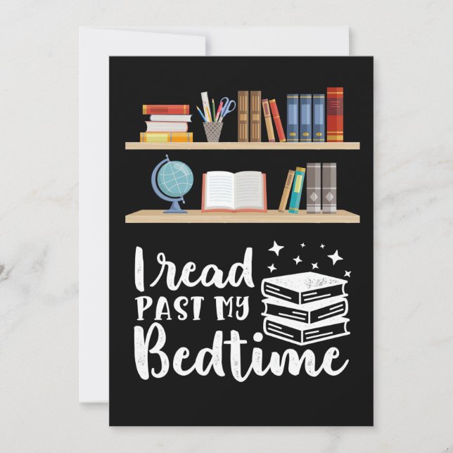 Present till läsare Jag läste förbi min läggdags Inbjudningar (Framsida)