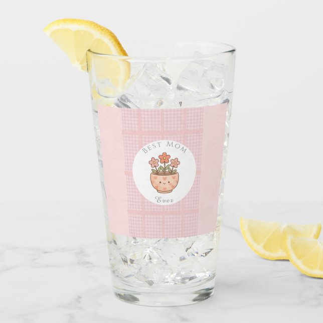 Present Till Mamma, Bästa Mamma Någonsin, Rosa Rut Glaskopp (Framsida Ice)