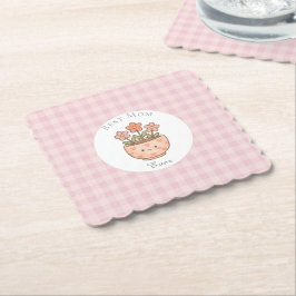 Present Till Mamma,Bästa Mamma Någonsin,Rosa Rutig Underlägg Papper
