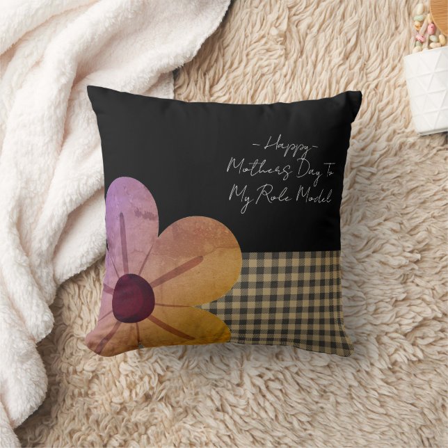Present till mamma, Glad mors dag, Blomkonst Kudde (Filt)