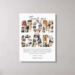 Present till mamma och pappa Foto Collage Familjeb Canvastryck