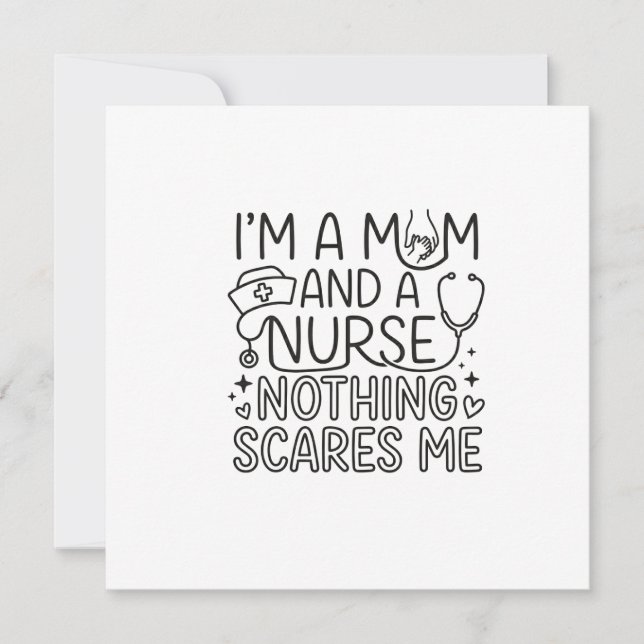 Present till mamma som är sjuksköterska och minima inbjudningar (Framsida)