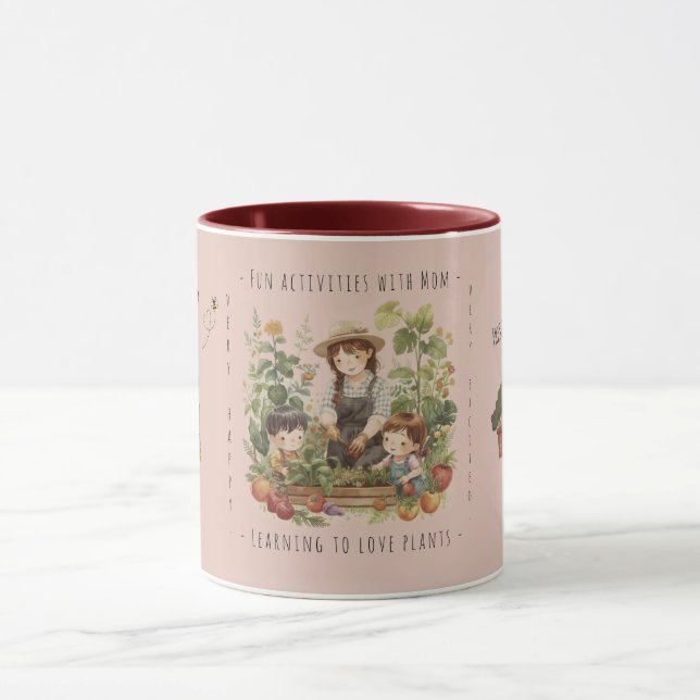 Present till Mamma, Trädgårdsskötsel, Roliga aktiv Mugg (Center)