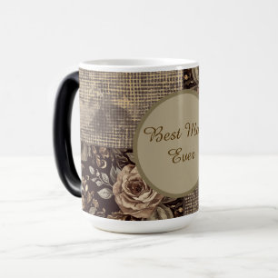 Present till mamma, Vintage, Bästa mamma någonsin, Magisk Mugg