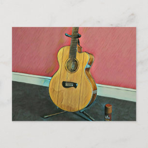 Present till musiker gitarrist vykort