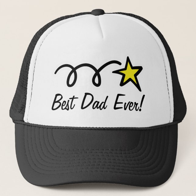 Present till pappor med rolig slogan - Världens bä Truckerkeps (Framsida)