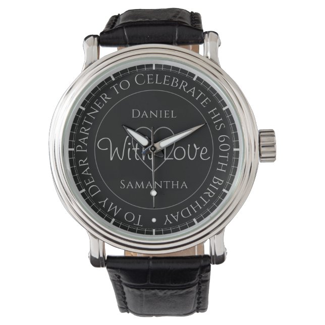 Present till partner på 60-årsdagen Watch Armbandsur (Framsida)