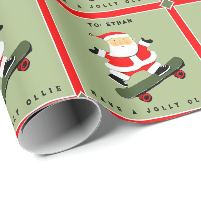 Present till skateboardare på semester presentpapper (Rullad Hörn)