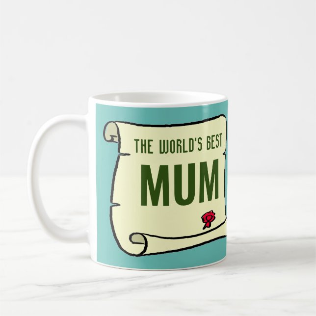 Present till världens bästa mamma. kaffemugg (Vänster)