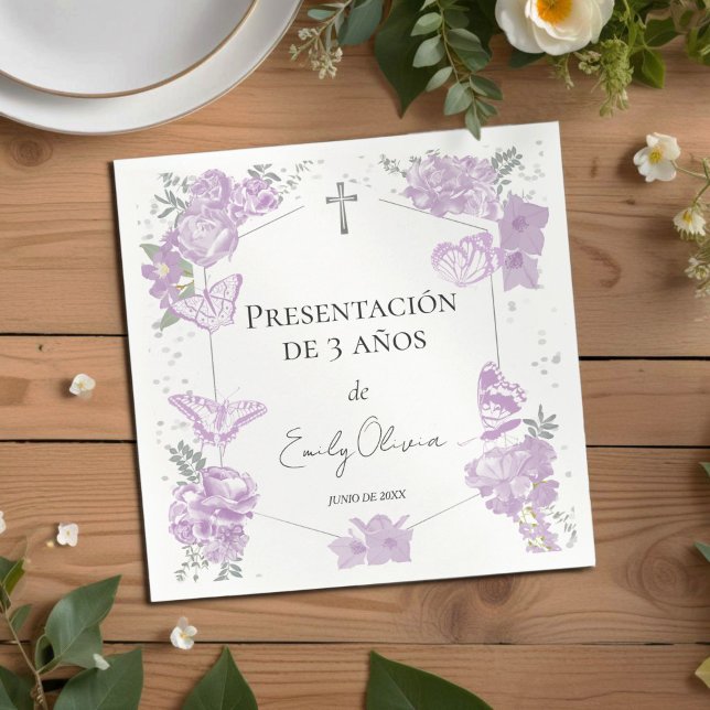Presentación de 3 años Napkins Fjärilar Pappersservett (Skapare uppladdad)