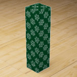 Presentask för Vinflaska för julklapp<br><div class="desc">Julsnowflake vinpresentlåda. Underbar för dina julklappar.</div>