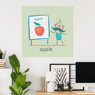 Presentation av ett äpple poster