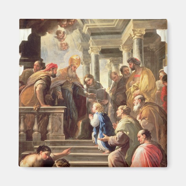 Presentation av jungfrun i Temple (olja) Magnet (Framsidan)