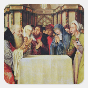 Presentation av Kristus i Temple Fyrkantigt Klistermärke