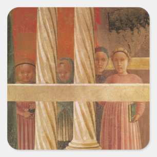Presentation av Mary i Temple, 1433-34 Fyrkantigt Klistermärke