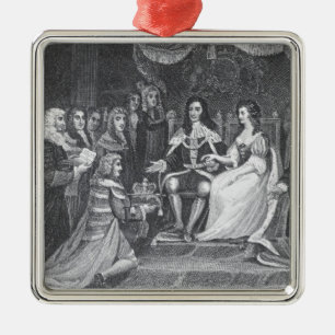 Presentation av räkningen av rättigheter julgransprydnad metall