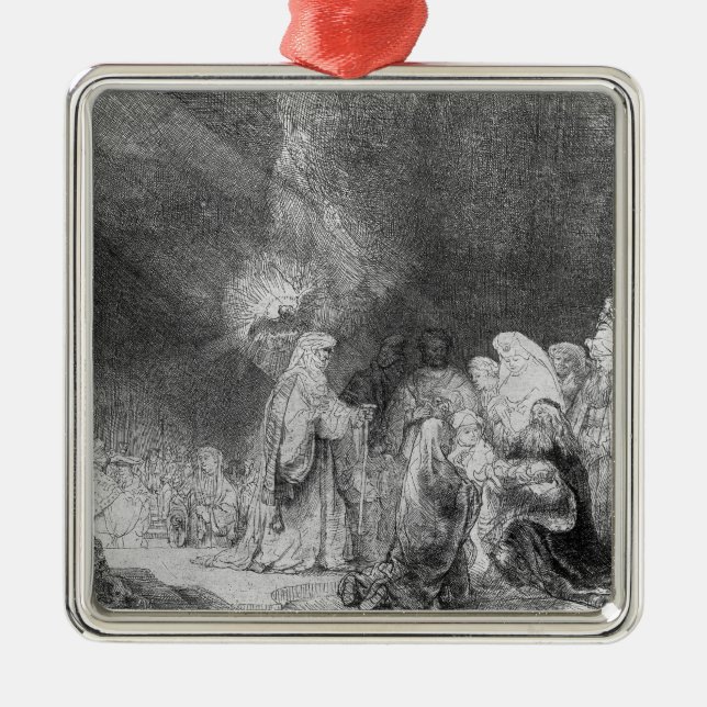 Presentation i tempelet 2 julgransprydnad metall (Framsidan)