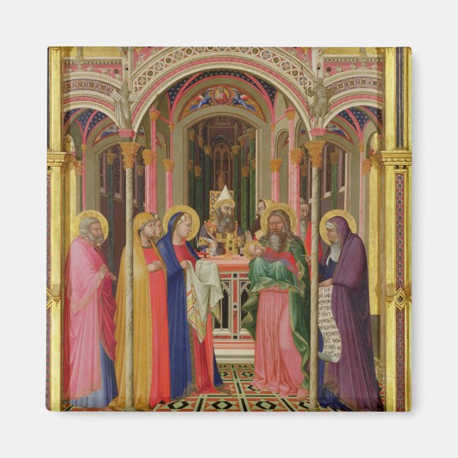 Presentation i templet, 1342 (tempera on p magnet (Framsidan)