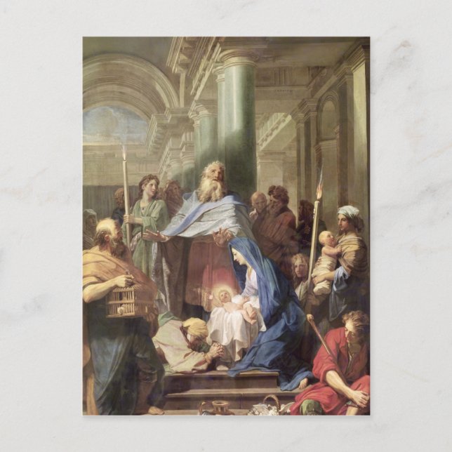 Presentation i templet, 1692 vykort (Framsida)