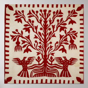 Presentation quilt från Oahu, c. 1855-1887 Poster