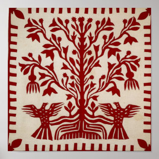 Presentation quilt från Oahu, c. 1855-1887 Poster
