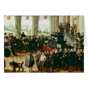 Presentation till hertigen Phillip II Hälsningskort