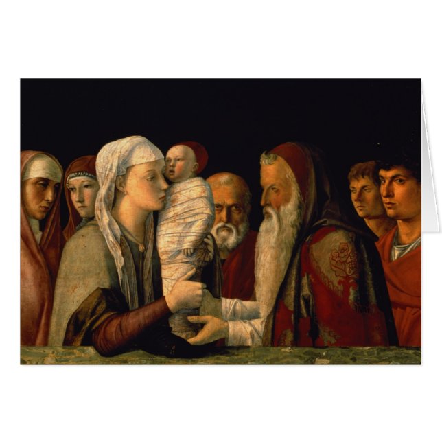 Presentationen av Jesus i tempelet Hälsningskort (Framsidan Horizontal)