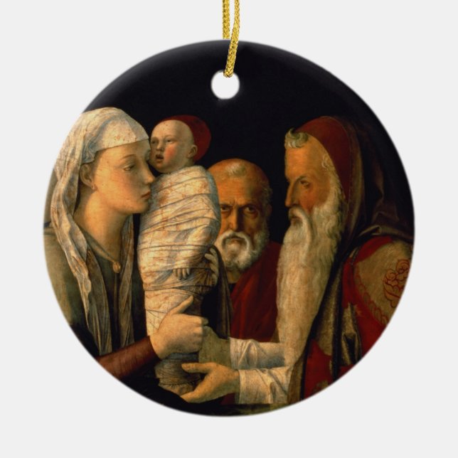 Presentationen av Jesus i tempelet Julgransprydnad Keramik (Framsidan)