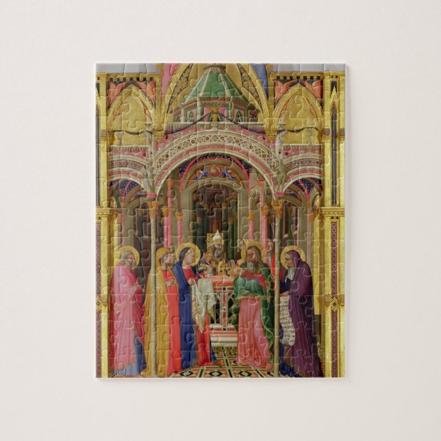 Presentationen i tempelet, 1342 (tempera på p pussel (Vertikal)
