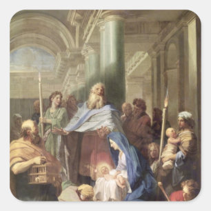 Presentationen i tempelet, 1692 fyrkantigt klistermärke