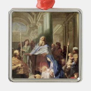 Presentationen i tempelet, 1692 julgransprydnad metall