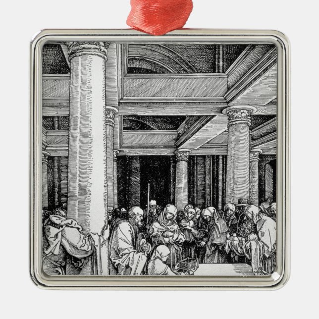 Presentationen i tempelet, c.1503/4 julgransprydnad metall (Framsidan)