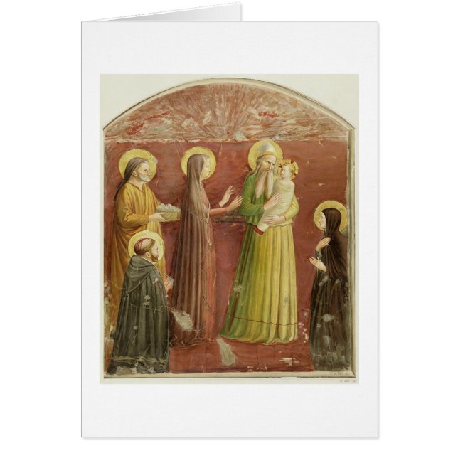 Presentationen i tempelet, från en serie av p hälsningskort (Framsidan)