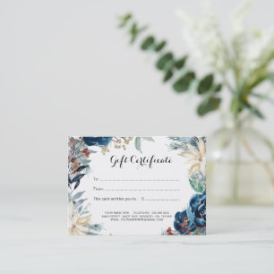 Presentationscertifikat för vintertema rabattkort