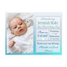 Presentationskort för nyfödd babypojke