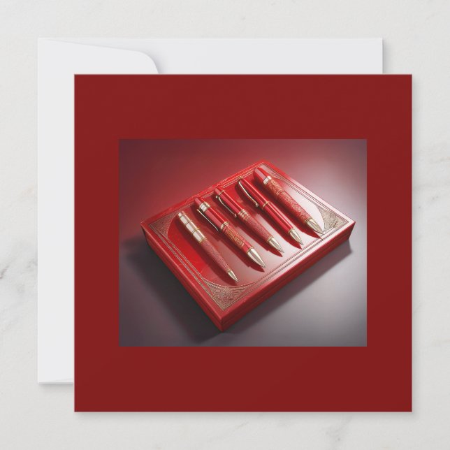 Presentbox och fem unika ballongpennor (Framsida)