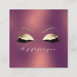 Presentcertifikat Copper Guld Lash Makeup Öga Rabattkort