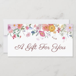 Presentcertifikat för friska vilda blommor