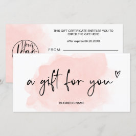 Presentcertifikat för logotyp av kornvattenfärg fö