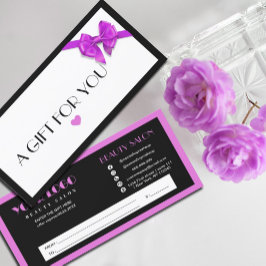 Presentcertifikat för logotyp i svartvitt och Lila