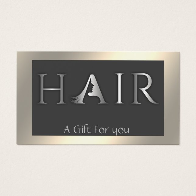 Presentcertifikat för Luminy shiny elegant HAIR Visitkort (Framsidan)