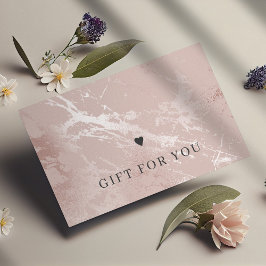 Presentcertifikat för rosa i Ro guld Visitkort