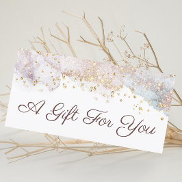 Presentcertifikat för vattenfärgformer i glitter