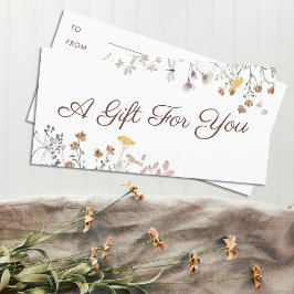 Presentcertifikat för Wildblommor