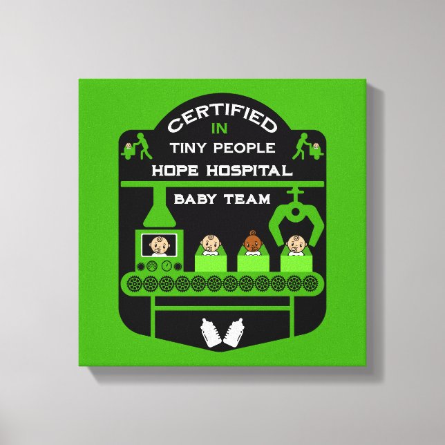 presenter för pediatrisk sjuksköterska canvastryck (Framsida)