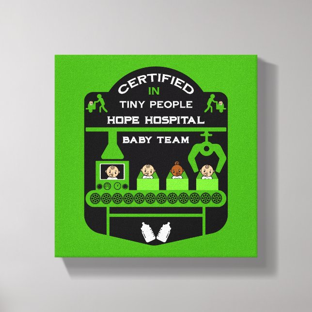 presenter för pediatrisk sjuksköterska canvastryck (Framsida)