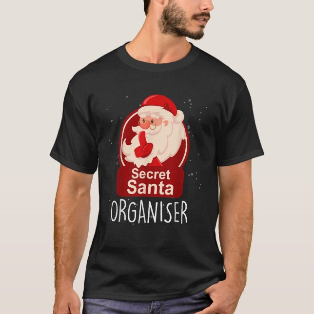 Presenter Gif, Julafton, julhemlig Santa Organizer T Shirt (Framsida)