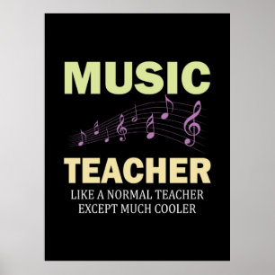 Presenter Lärare Musiklärare Mycket coolare Poster