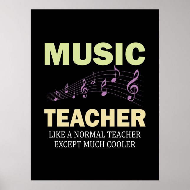 Presenter Lärare | Musiklärare Mycket coolare Poster (Framsidan)